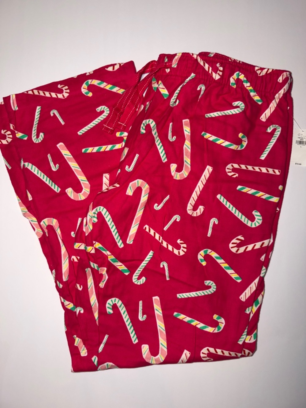 Festive Candy Cane Pajama Pants - Bright Pink